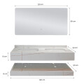 CONJUNTO DE BAÑO HABITARE MODELO NS1004-120D/ MUEBLE + BACHA + ESPEJO CON LUZ Conjunto De Baño Habitare Modelo Ns1004-120d/ Mueble + Bacha + Espejo Con Luz