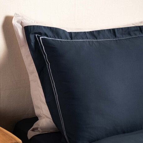 JUEGO DE SÁBANAS DOBLE FESTÓN KING ALGODON AZUL 200H MARINO