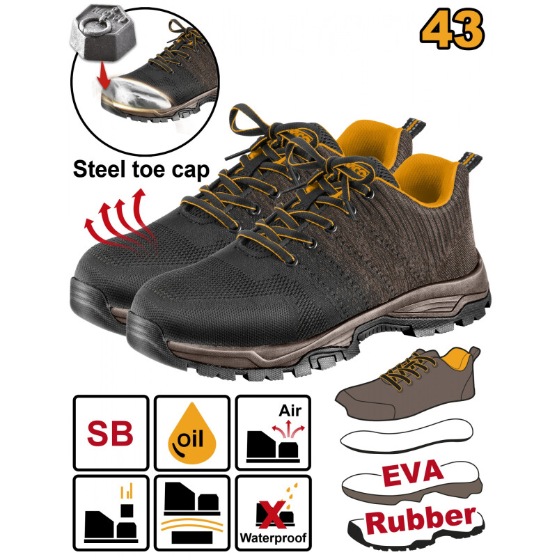 ZAPATOS DE SEGURIDAD SB CON PUNTERA ACERO TALLE 43 INGCO SSH82SB.43 ZAPATOS DE SEGURIDAD SB CON PUNTERA ACERO TALLE 43 INGCO SSH82SB.43