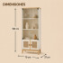 Cristalero ComboHome Rattan Estantes 2 Puertas 180cm Calidad Blanco 1
