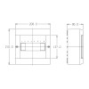 TABLERO EXT. PLASTICO DIN 8TM TRANSPARENTE TABLERO EXT. PLASTICO DIN 8TM TRANSPARENTE