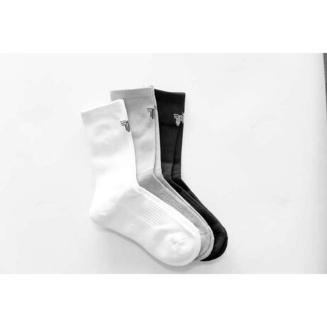 Medias Tripack Alta Unisex Negro