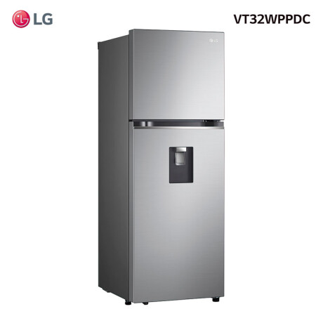 Heladera con Freezer LG 315 L Inverter Water Dispenser Gris Inox