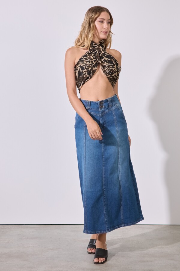 Falda Maxi Denim JEAN