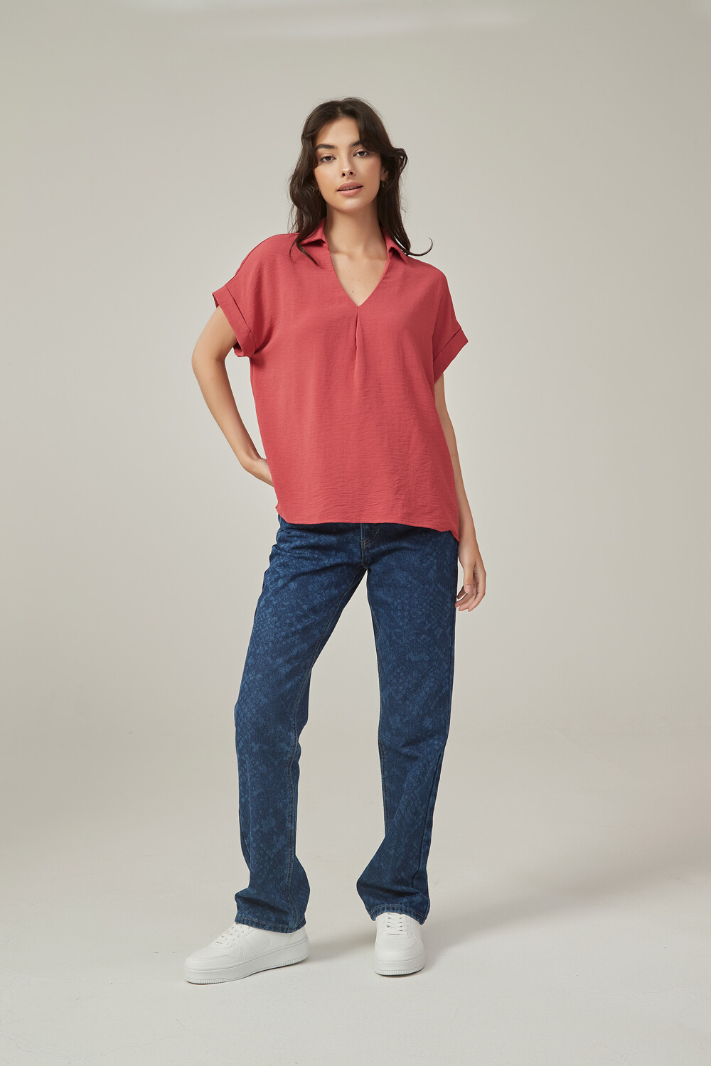 Blusa Hercego Rosa Oscuro