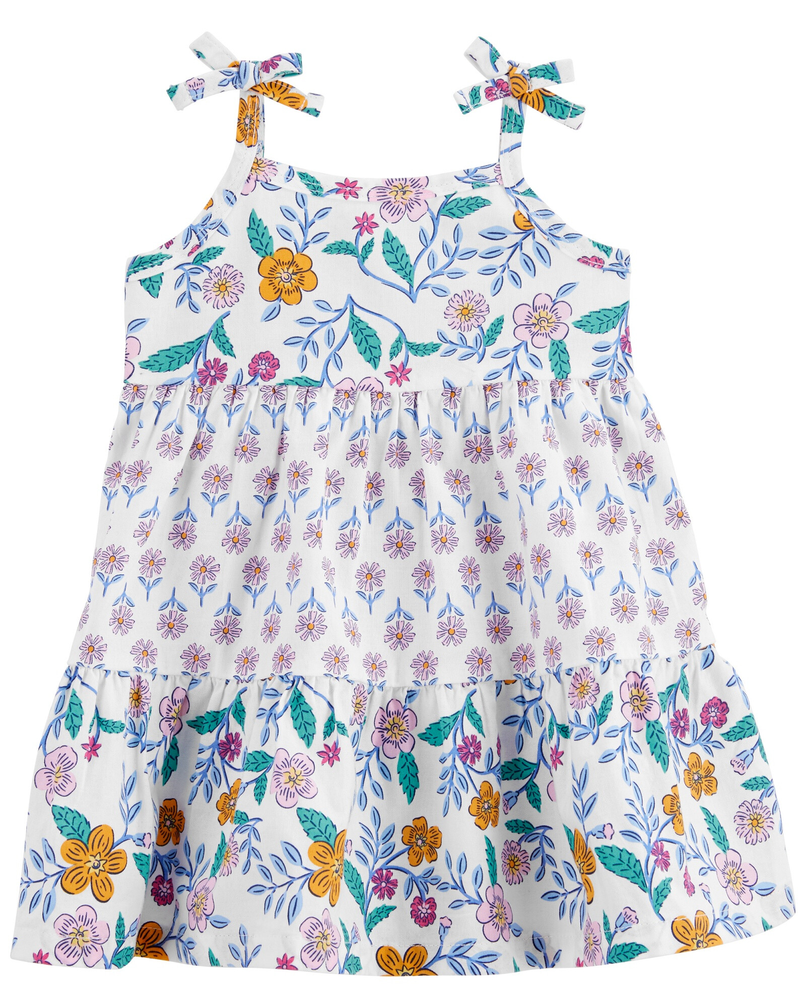 Vestido Floral de Algodón 0