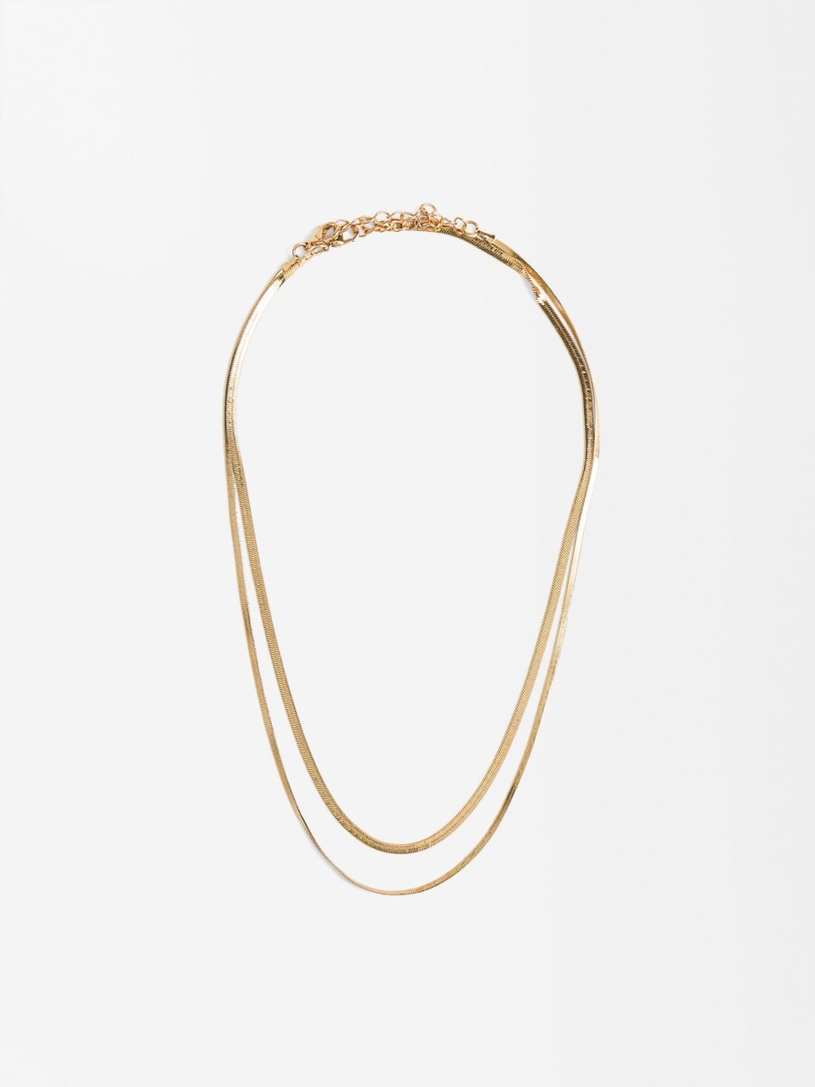 Set De Collares Cortos dorado