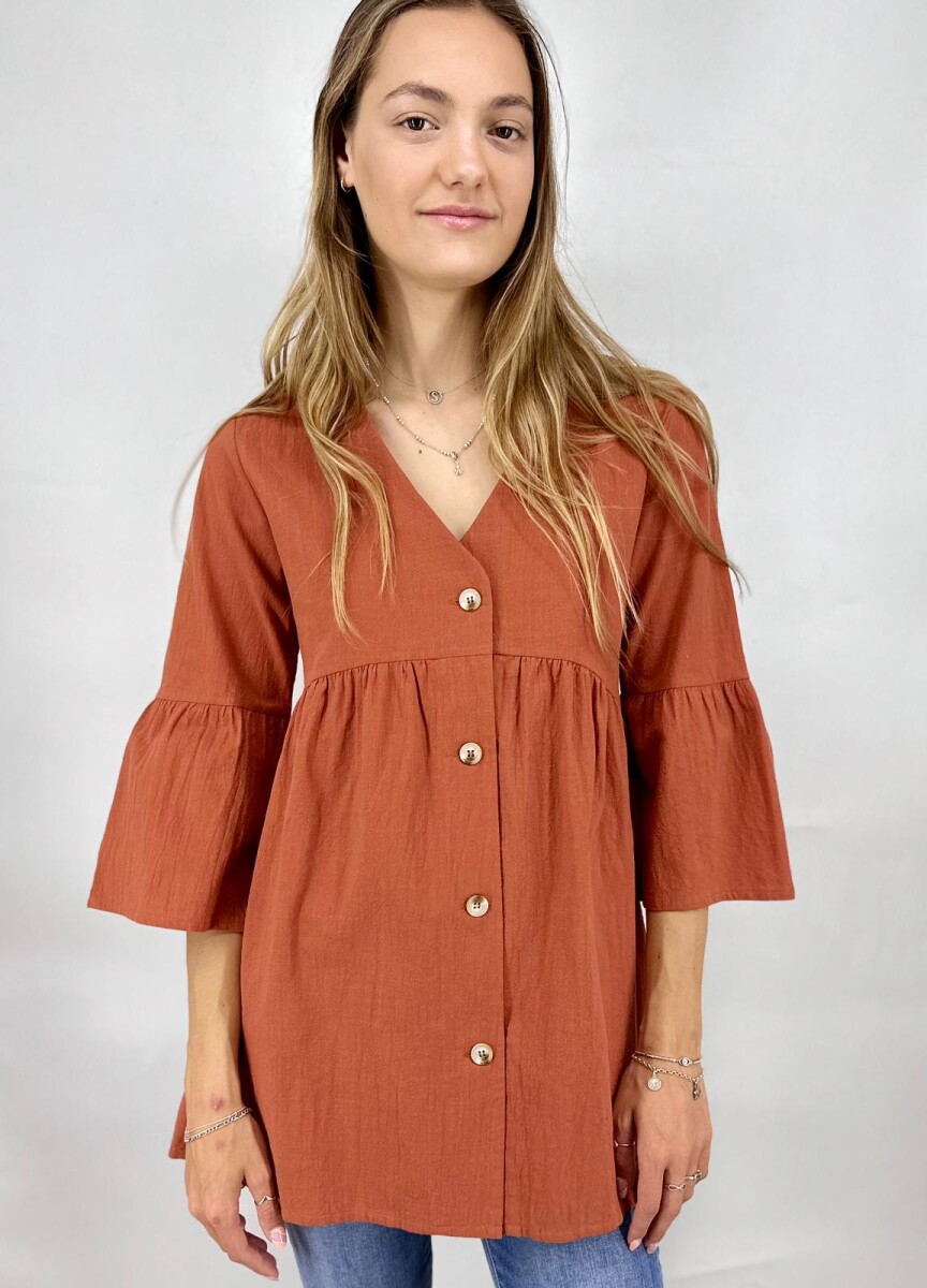 VESTIDO WANNA ASHLEY - TERRACOTA 