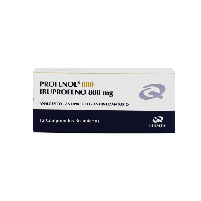 PROFENOL 800 MG. CJ X 12 COMP. única