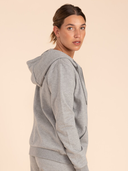 Campera Deportiva Básica Gris Melange