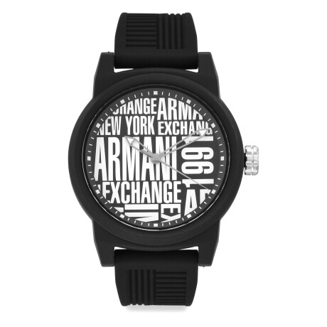 Reloj Armani Exchange Deportivo/Fashion Silicona Negro 0