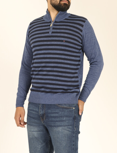 470590 BUZO MEDIO CIERRE HARRINGTON LABEL Azul Piedra/azul Osc