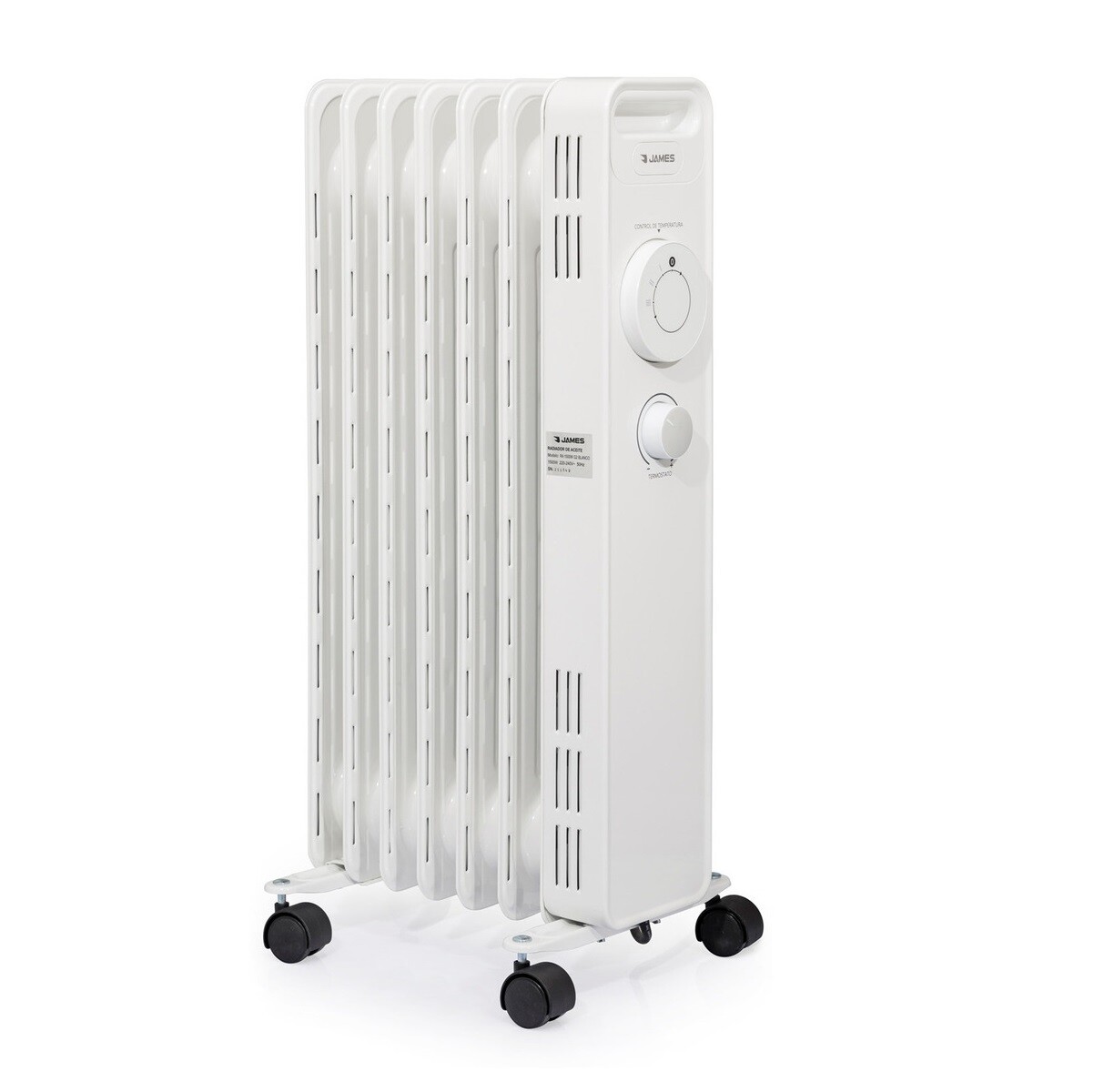 Radiador De Aceite James 7 Elem. Re1500 1500w Color Blanco 