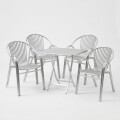 Juego Comedor Cuadrado Con 4 Sillas Para Exterior Resistente Juego Comedor Cuadrado Con 4 Sillas Para Exterior Resistente