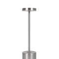 Lampara De Mesa De Luz Led Recargable De 34cm Plateado