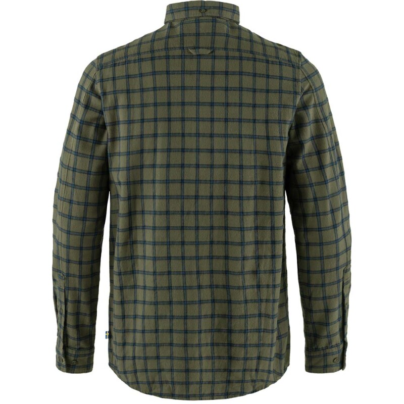 Camisa Fjallraven Ovik Flannel Shirt M Hombre Laurel Green-indigo Blue