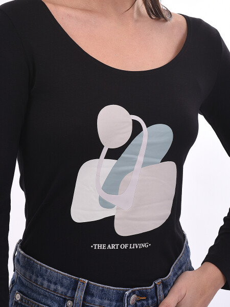 REMERA THE ART OF LIVING NEGRO