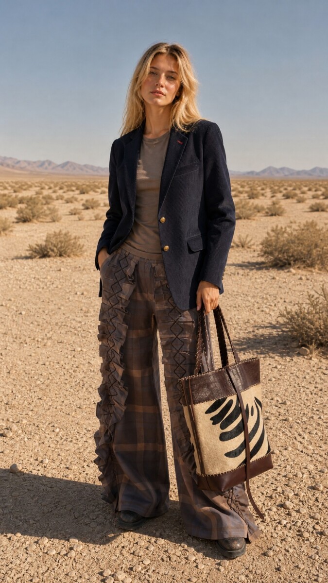 Taba Handbag Print - Chocolate / Zebra 