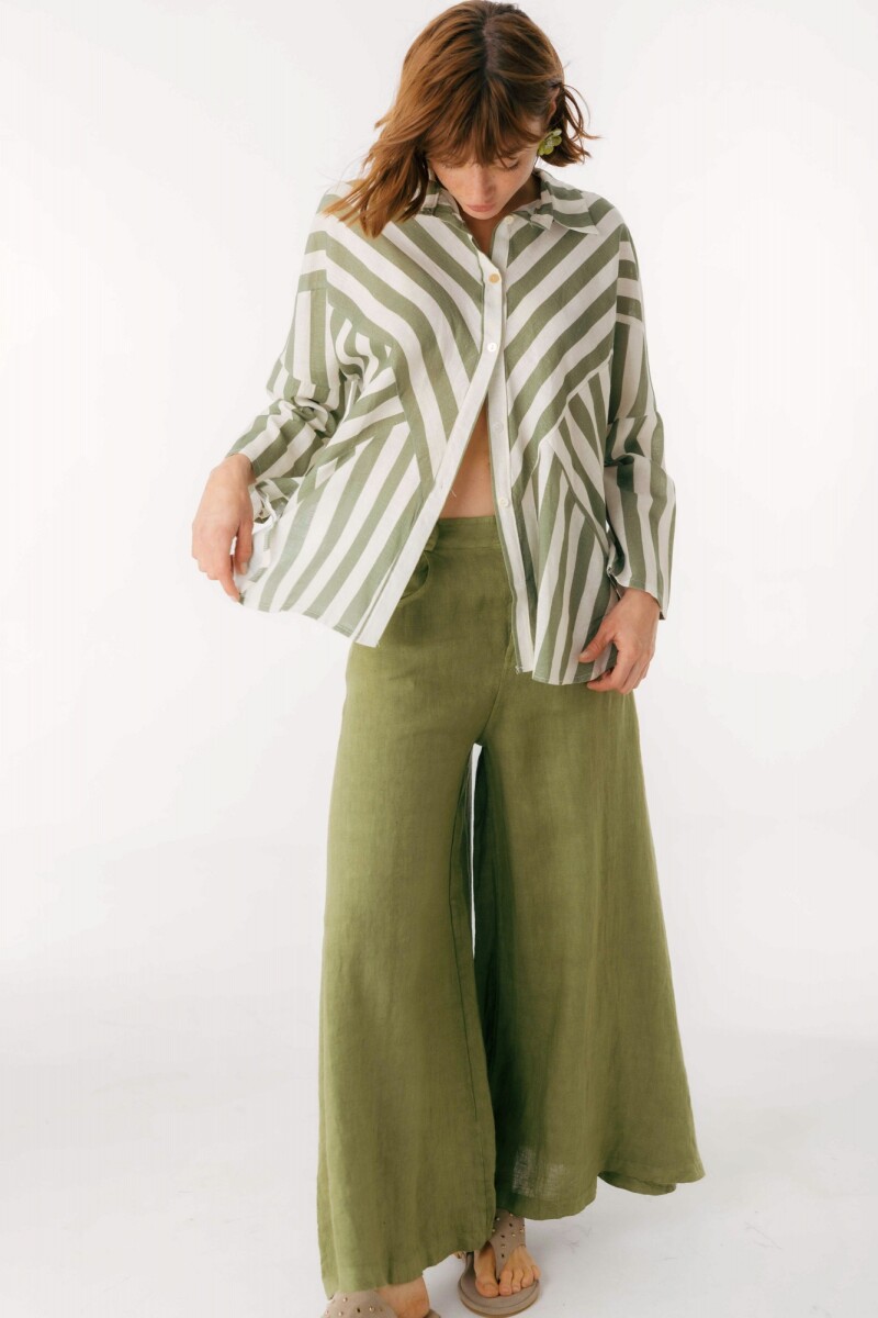 Camisa Zeia Rayas Verde