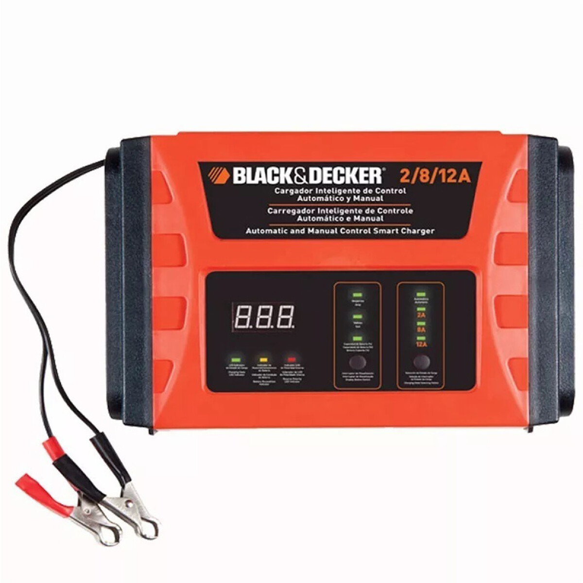 CARGADOR DE BATERIA INTELIGENTE 12V 2/8/12A BC12 BLACK & DECKER ++ - N/a 