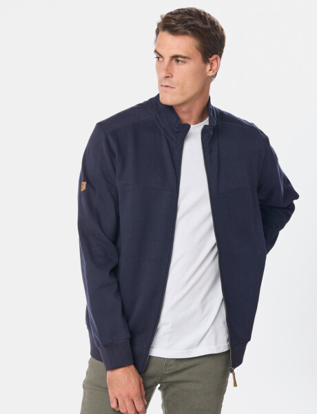 CAMPERA DE FELPA CUELLO ALTO Azul