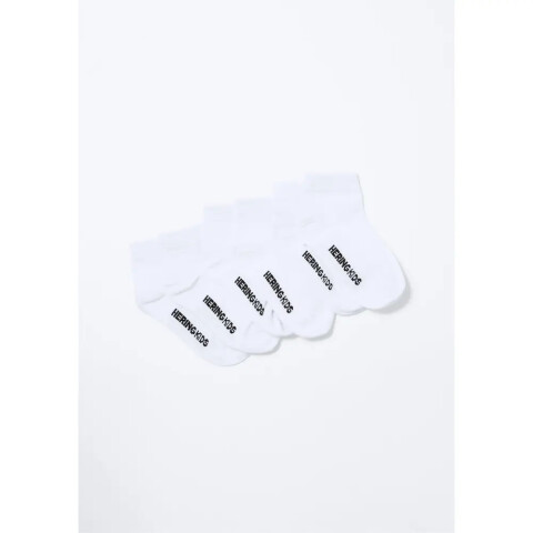 KIT COM 3 PARES DE MEIAS UNISSEX BRANCO