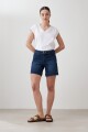 Short de jean con cinto jean medio
