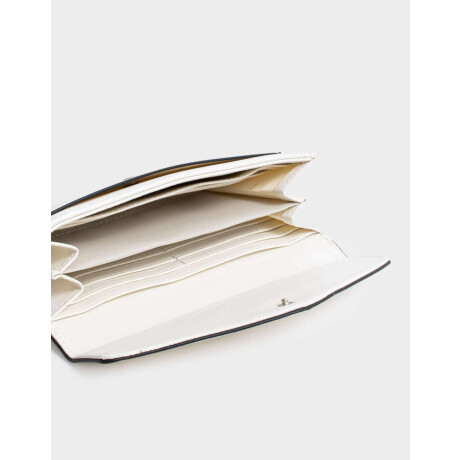 Billetera Fichero Solapa Blanco Crudo