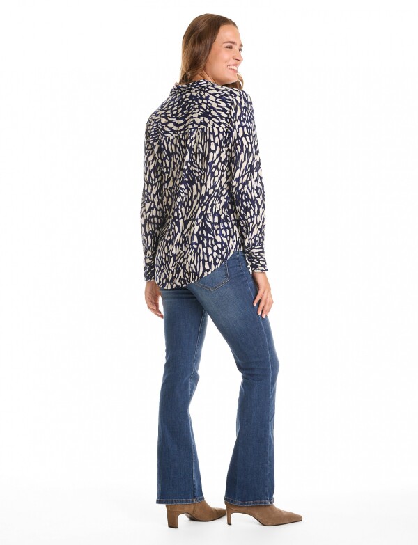 Camisa Print AZUL/BLANCO