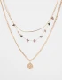 Collares Cortos Con Piedra Natural Collar Con Piedritas - Dorado