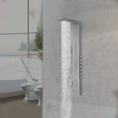 PANEL DE DUCHA CON HIDROMASAJE AQUALIA, REQUIERE MIN 3.0KG/CM2 PRESION AGUA 000