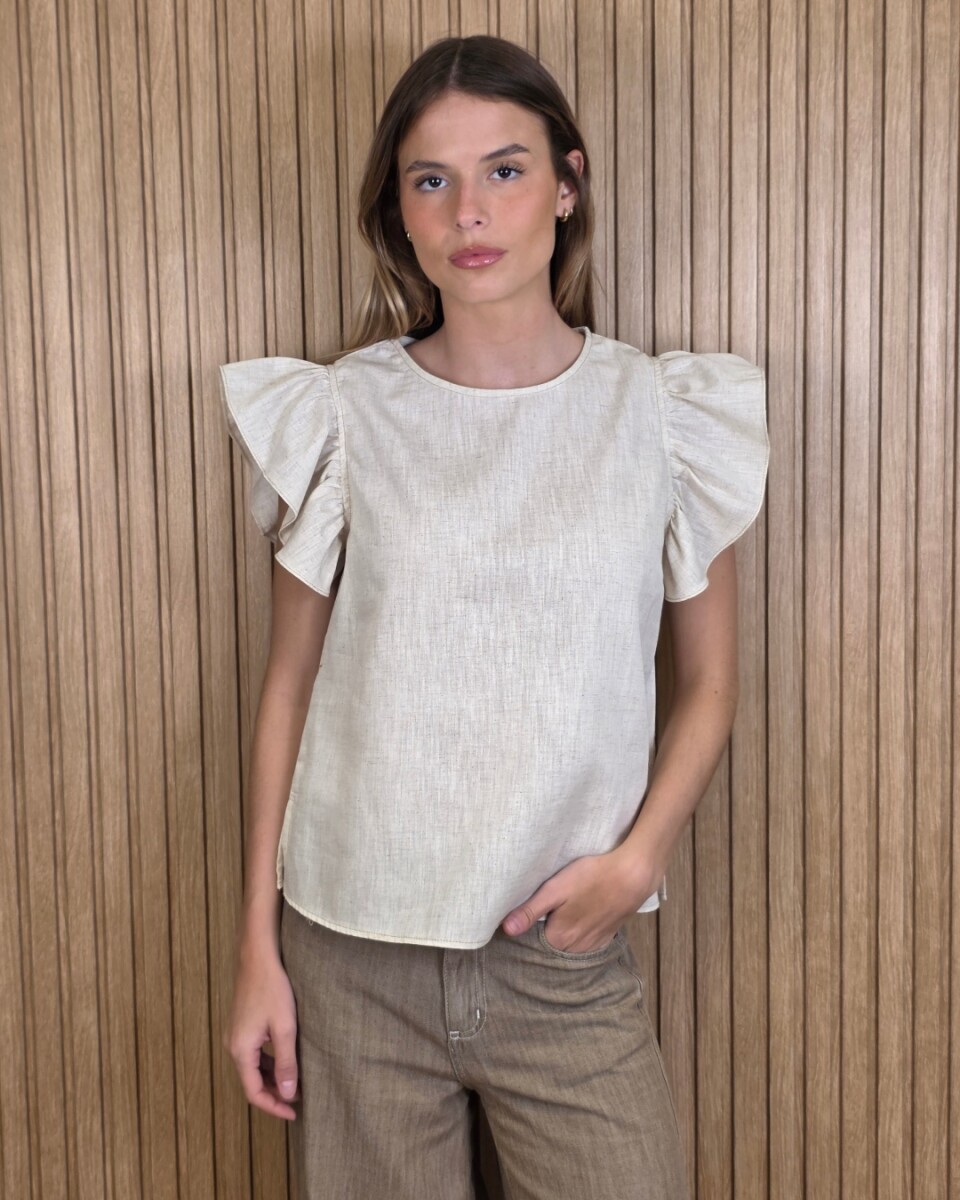 Musculosa Jesusa - Lino Beige Melange 