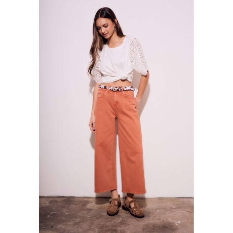 Jean Wide Lavado Ocre