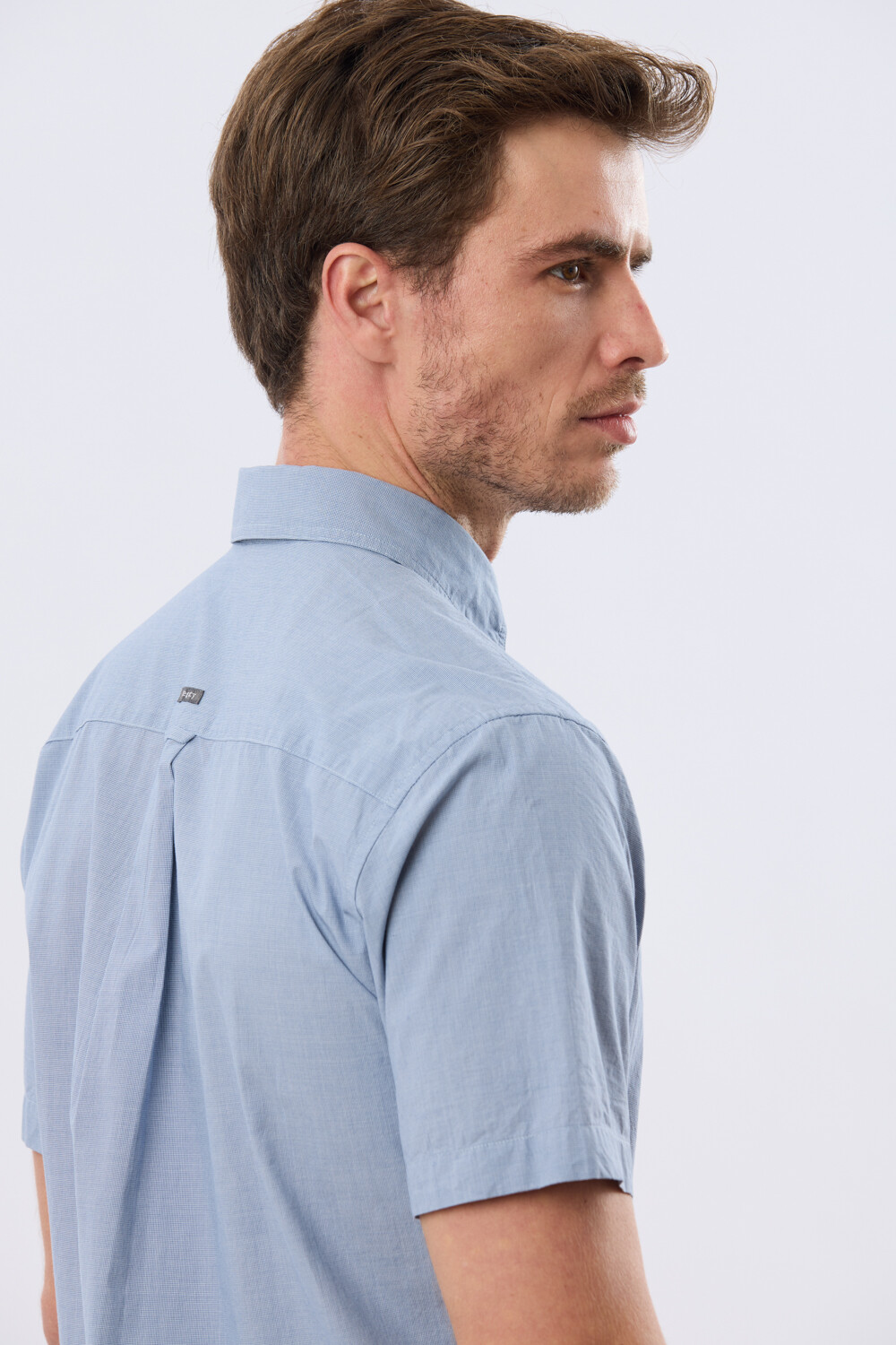 CAMISA CUADROS ALGODÓN Azul