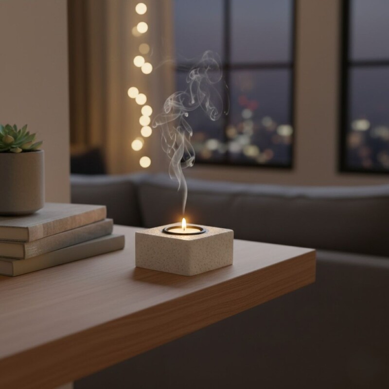 PORTA VELA BLANCO 4X8CM Unica