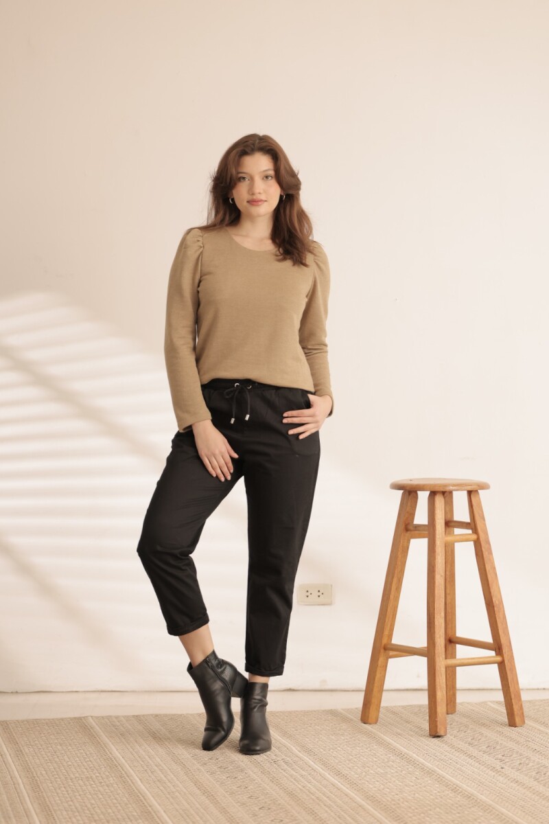 Babucha de Gabardina. Marrón