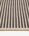 Alfombra Satanca de rayas beige y negras de fibras sintéticas 160 x 230 cm Alfombra Satanca de rayas beige y negras de fibras sintéticas 160 x 230 cm
