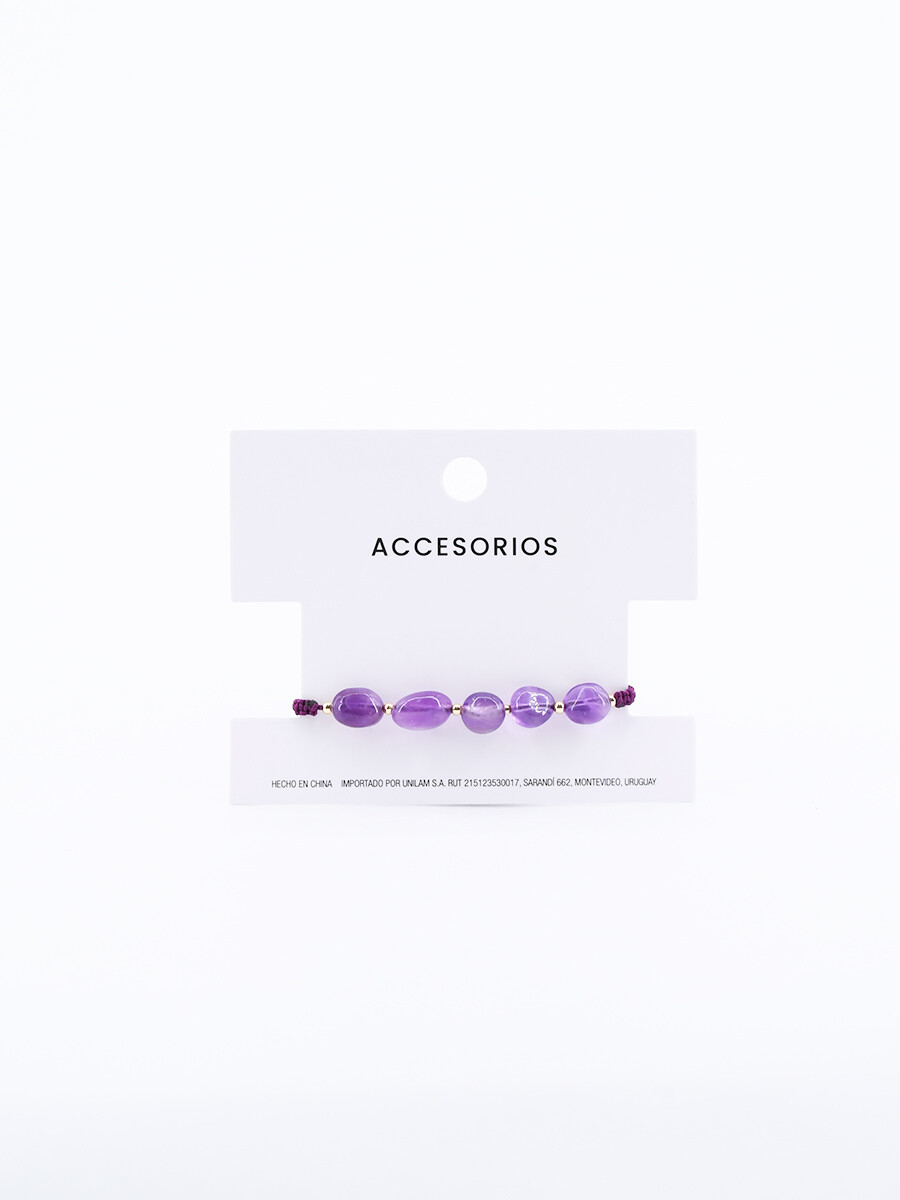 PULSERA AMATISTA - VIOLETA 