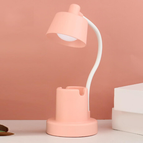 Lámpara veladora de escritorio con portalápices Rosado
