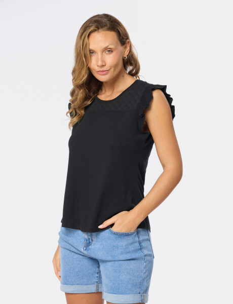 REMERA LISA Negro