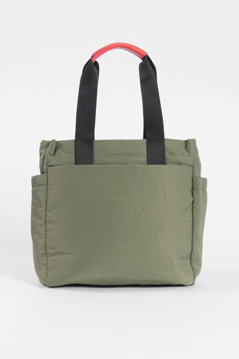 Shopper bolsillos verde