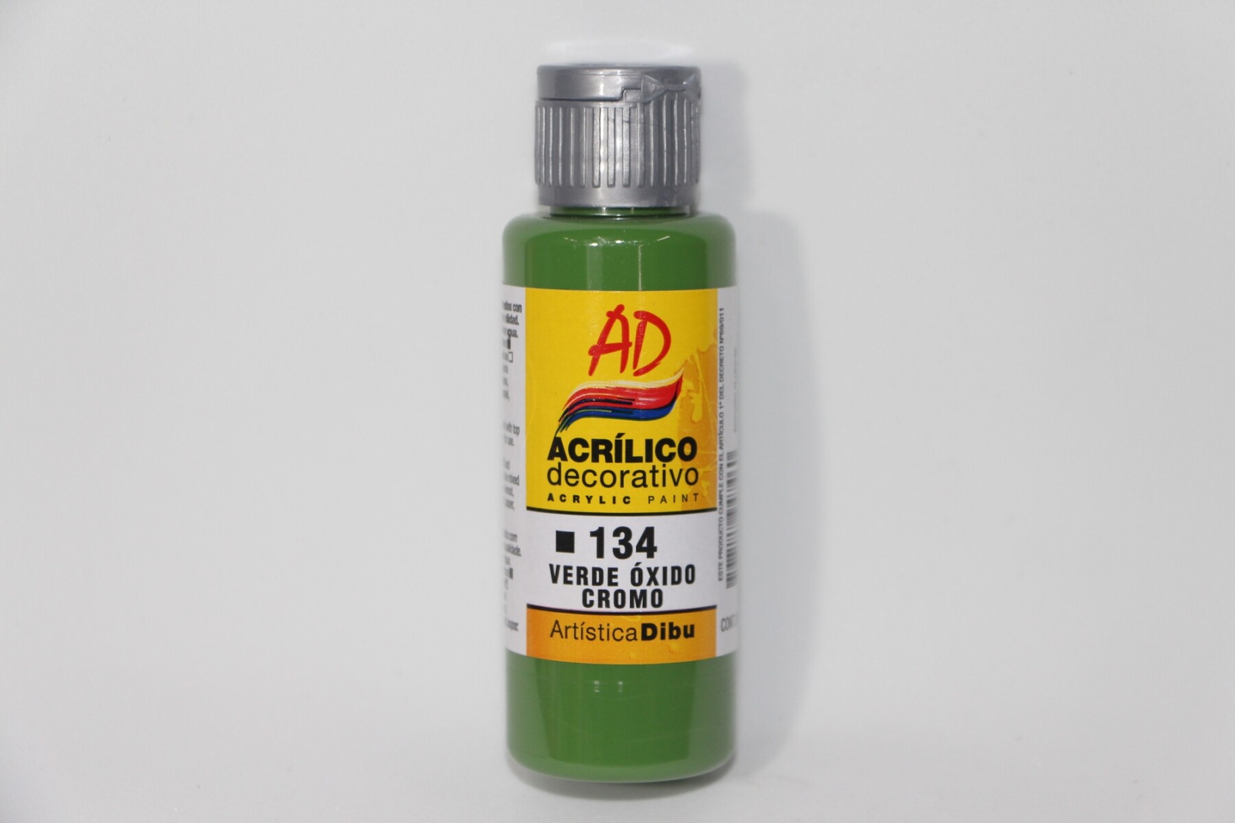 PINTURA ACRILICA ARTISTICA DIBU 60 ML. DIFERENTES COLORES - COLOR VERDE OXIDO CROMO 134 