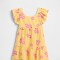 V-SL TIER DRESS FRENCH ALMOND