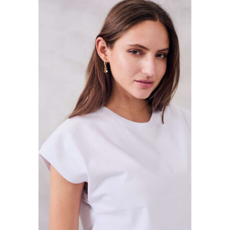 Remera Corta Lavada Blanco