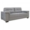 Sofa 3 Cuerpos Luares Tela Gris Unica