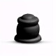 Barrote Cortina 3,50m 28mm + 3 soporte NEGRO