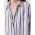 BIG SHIRT - GAUZE BLUE WHITE STRIPE