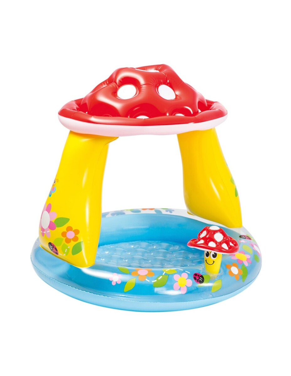 INTEX PISCINA PARA BEBES CON TECHO DISEÑO HONGO 102 x 89 CMS 45 LITROS 