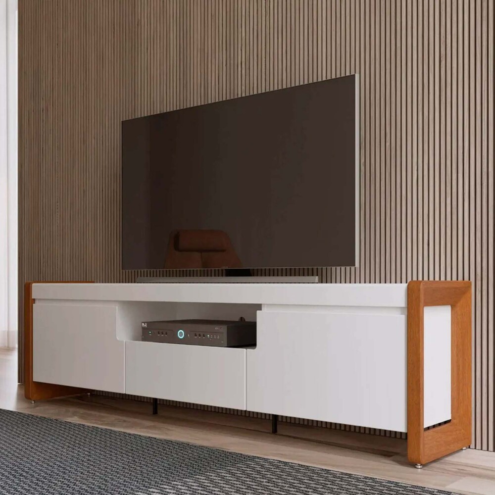MUEBLE PARA TV MDF BLANCO STILO BCO/NAT