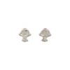 Caravanas Hongo-Plata 925-Sin piedra-CA3536 sinpiedra